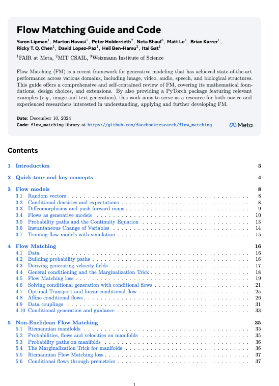 Cover of the Flow Matching Guide and Code textbook